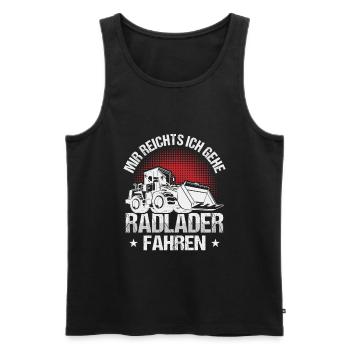 Ich gehe Radlader fahren Radladerfahrer - Männer Premium Bio Tank Top - Schwarz - Vorne - Michal (187cm)