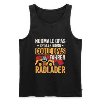 Radladerfahrer coole Opas fahren Radlader - Männer Premium Bio Tank Top - Schwarz - Vorne - AI Model Male 178 light (178cm)