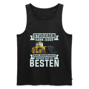 Radlader Radladerfahrer nur die Besten - Männer Premium Bio Tank Top - Schwarz - Vorne - Michal (187cm)
