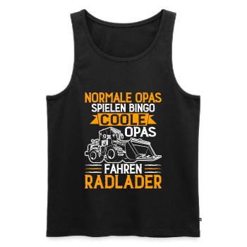 Radladerfahrer coole Opas fahren Radlader - Männer Premium Bio Tank Top - Anthrazit - Vorne - Alexander (188cm)
