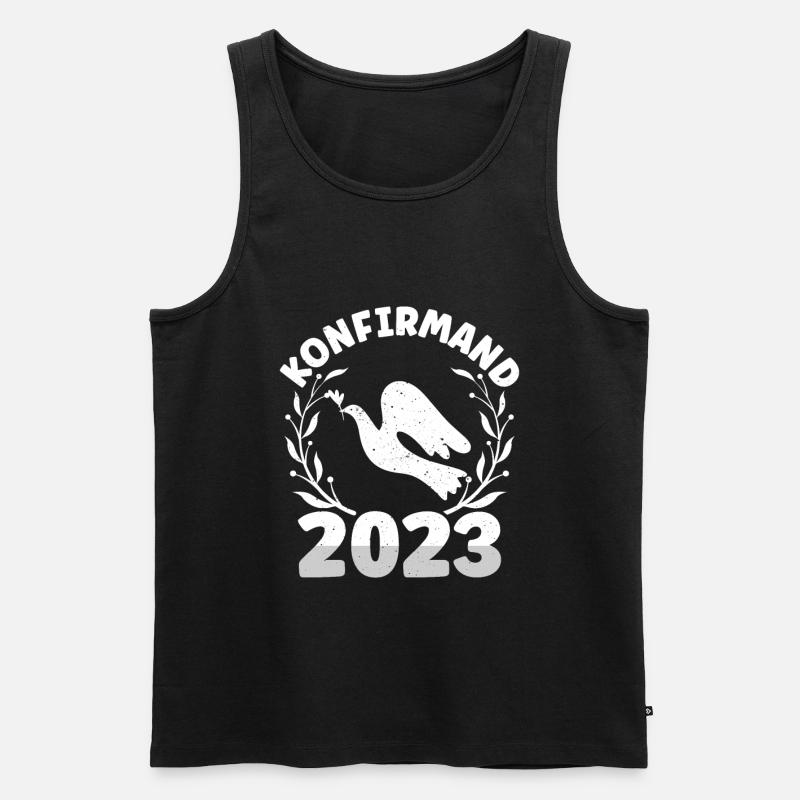 Konfirmation 2023 Konfirmand - Männer Premium Bio Tank Top - Schwarz