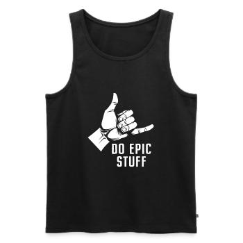 Do Epic Stuff Surfer Surfing Shaka Windsurfer Surf - Männer Premium Bio Tank Top - Schwarz - Vorne - AI Model Male 178 light (178cm)