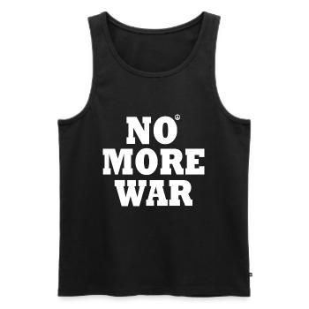 No more war - Men's Premium Organic Tank Top - black - Front - AI Model Male 178 light (178cm)