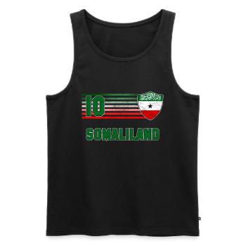 Équipe du Somaliland de football - Débardeur bio Premium Homme - noir - Devant - AI Model Male 178 light (178cm)