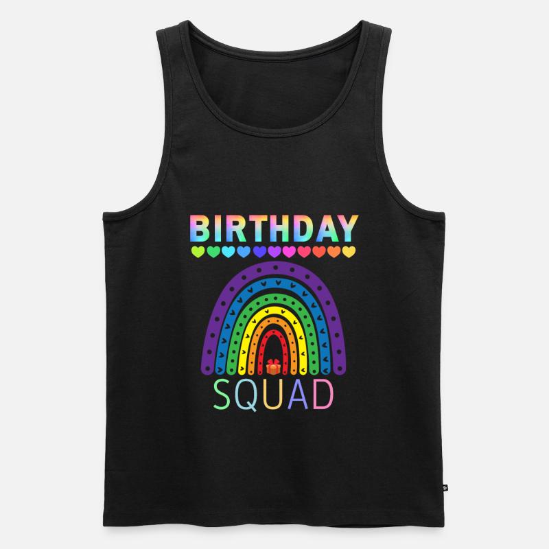 Birthday Squad Regenbogen LGBTQ - Männer Premium Bio Tank Top - Schwarz