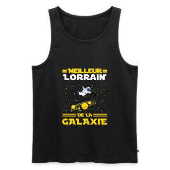 Cadeau Humour Homme Lorrain Noel Anniversaire - Débardeur bio Premium Homme - noir - Devant - Michal (187cm)