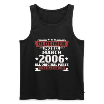 18. Geburtstag Oldtimer März Jahrgang 2006 - Männer Premium Bio Tank Top - Schwarz - Vorne - Michal (187cm)