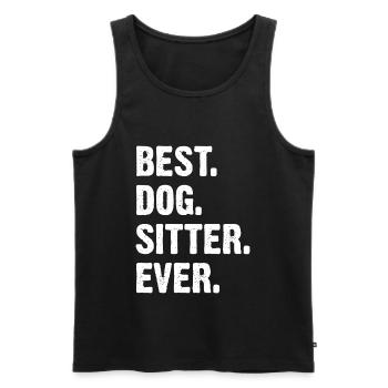 Best Dog Sitter Ever - Männer Premium Bio Tank Top - Schwarz - Vorne - AI Model Male 178 light (178cm)