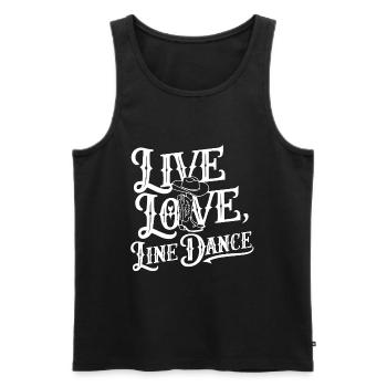 Life Love Line Dance Dancing Dance Sport - Men's Premium Organic Tank Top - black - Front - AI Model Male 178 light (178cm)
