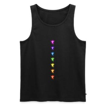 Yoga Sieben Chakra Yogi Meditation Fitness Gym - Männer Premium Bio Tank Top - Schwarz - Vorne - Michal (187cm)