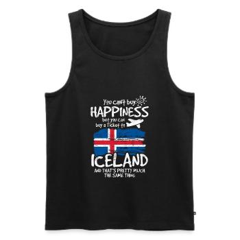 Islande - Débardeur bio Premium Homme - noir - Devant - Michal (187cm)