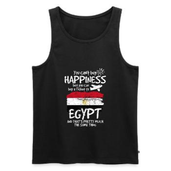 Egypt - Men's Premium Organic Tank Top - black - Front - Michal (187cm)