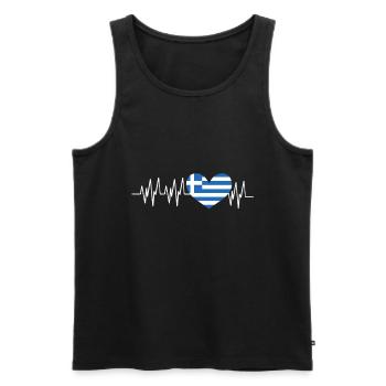 Griechenland - Männer Premium Bio Tank Top - Schwarz - Vorne - Michal (187cm)
