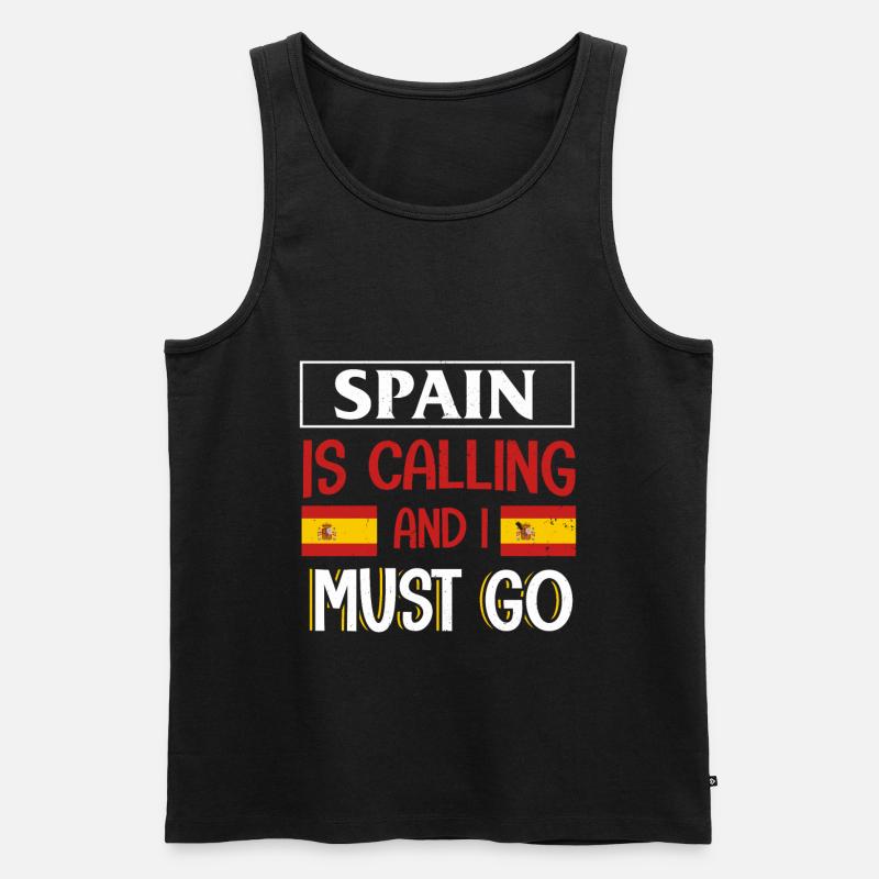 Spanien - Männer Premium Bio Tank Top - Schwarz