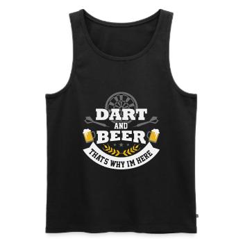 Dart - Männer Premium Bio Tank Top - Schwarz - Vorne - Michal (187cm)