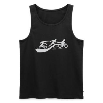 Triathlon - Men's Premium Organic Tank Top - black - Front - Michal (187cm)