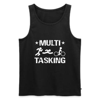 Triathlon - Men's Premium Organic Tank Top - black - Front - Michal (187cm)