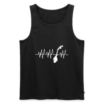 Norwegen Geschenk Land Spruch Lustig - Männer Premium Bio Tank Top - Schwarz - Vorne - Michal (187cm)