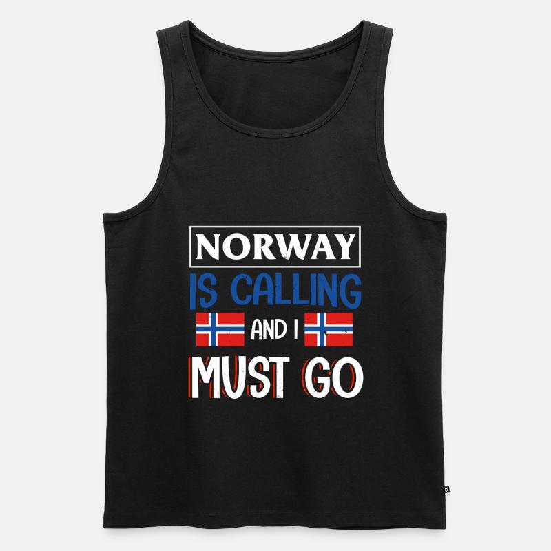 Norwegen - Männer Premium Bio Tank Top - Schwarz