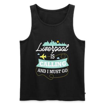 Liverpool - Men's Premium Organic Tank Top - black - Front - Michal (187cm)