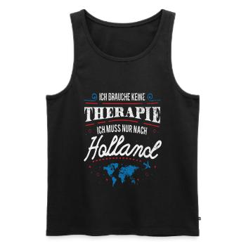 Holland - Männer Premium Bio Tank Top - Schwarz - Vorne - AI Model Male 178 light (178cm)