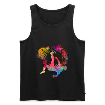 Fußball Fußball spielen Geschenk Fußballer - Männer Premium Bio Tank Top - Schwarz - Vorne - Michal (187cm)