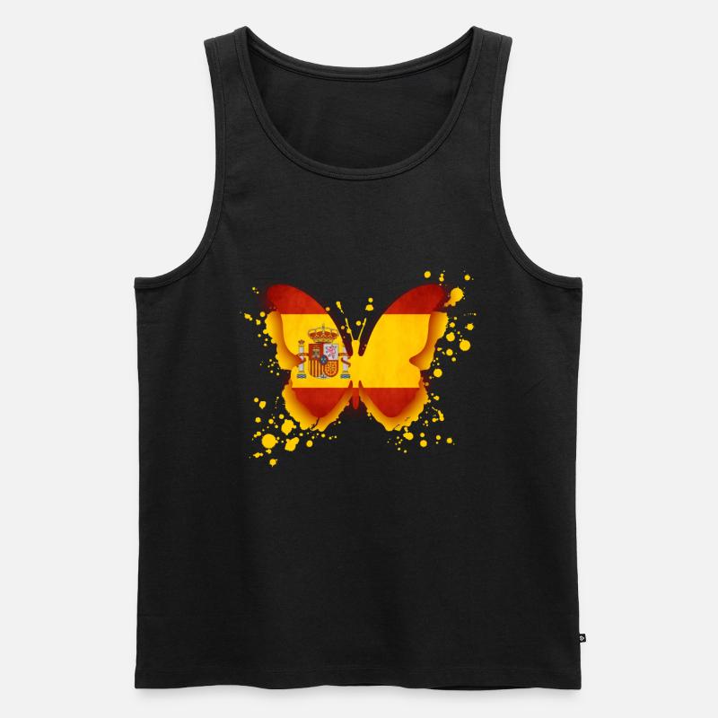 Spanien Flagge Geschenk Spanisch - Männer Premium Bio Tank Top - Schwarz