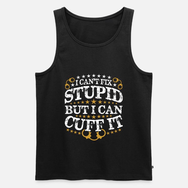 Polizei - Männer Premium Bio Tank Top - Schwarz
