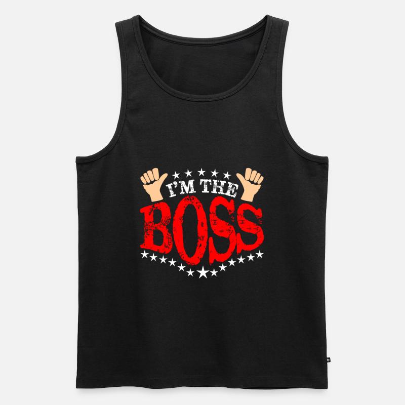 Lustiger Spruch - Männer Premium Bio Tank Top - Schwarz