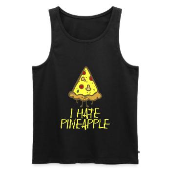 Pizza - Männer Premium Bio Tank Top - Schwarz - Vorne - Michal (187cm)