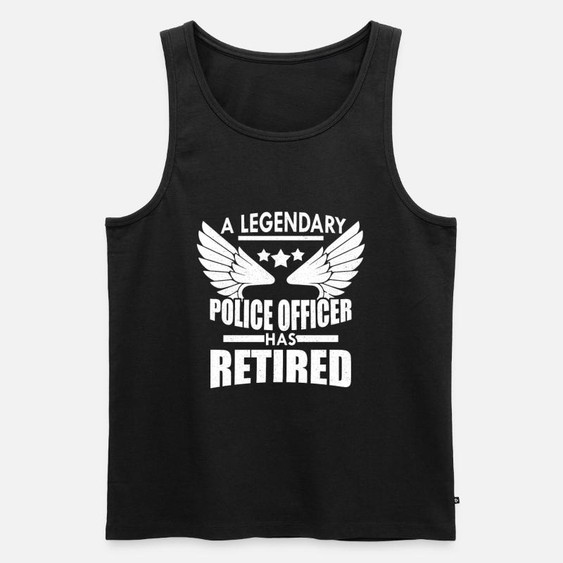 Polizei - Männer Premium Bio Tank Top - Schwarz