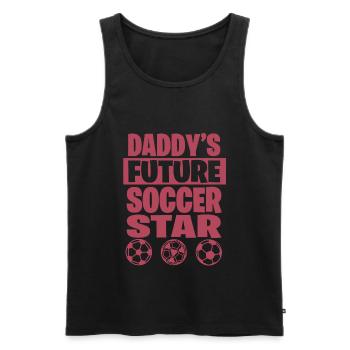 Soccer - Men's Premium Organic Tank Top - black - Front - Michal (187cm)