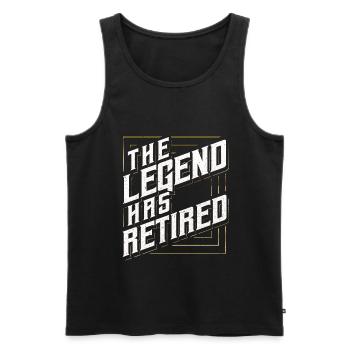 Rente - Männer Premium Bio Tank Top - Schwarz - Vorne - AI Model Male 178 light (178cm)