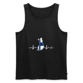 Finnland - Männer Premium Bio Tank Top - Schwarz - Vorne - Michal (187cm)