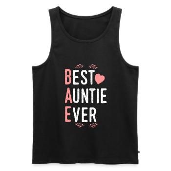 aunt - Men's Premium Organic Tank Top - black - Front - Michal (187cm)