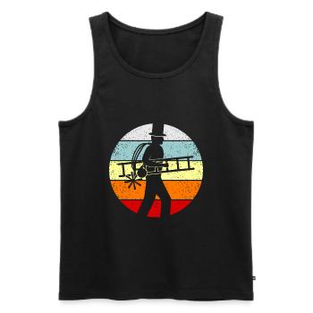 Schornsteinfeger - Männer Premium Bio Tank Top - Schwarz - Vorne - Michal (187cm)