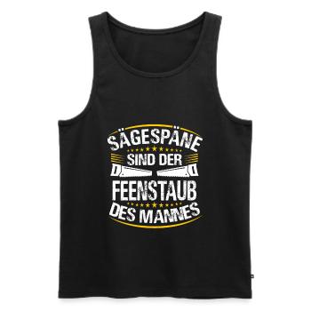 Zimmermann - Männer Premium Bio Tank Top - Schwarz - Vorne - AI Model Male 178 light (178cm)