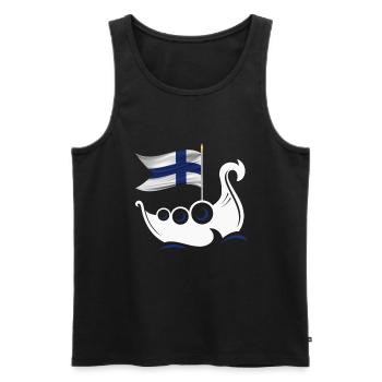 Finnland - Männer Premium Bio Tank Top - Schwarz - Vorne - Michal (187cm)