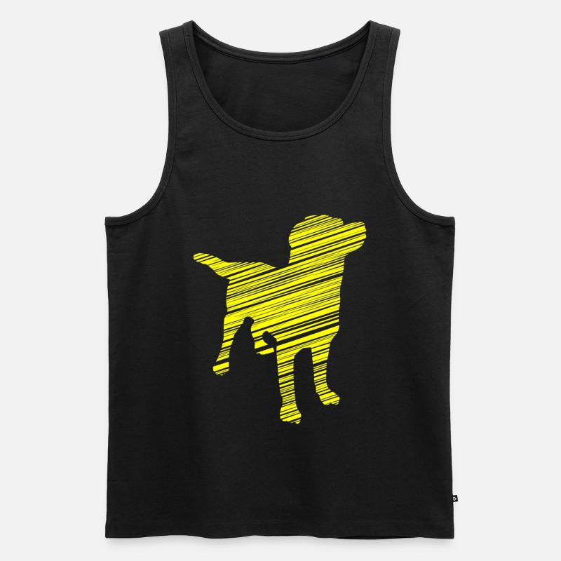 Hund - Männer Premium Bio Tank Top - Schwarz