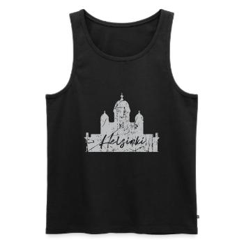 Helsinki - Men's Premium Organic Tank Top - black - Front - AI Model Male 178 light (178cm)