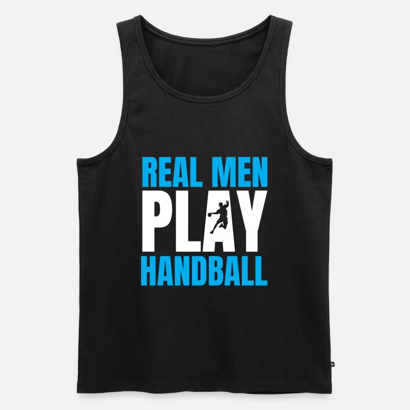 Handball - Männer Premium Bio Tank Top - Schwarz