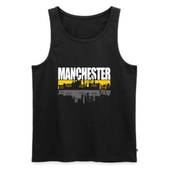Manchester - Débardeur bio Premium Homme - noir - Devant - Michal (187cm)