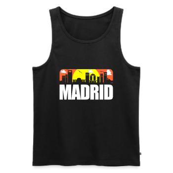Madrid - Männer Premium Bio Tank Top - Schwarz - Vorne - Michal (187cm)