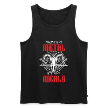 vegan - Männer Premium Bio Tank Top - Schwarz - Vorne - Michal (187cm)
