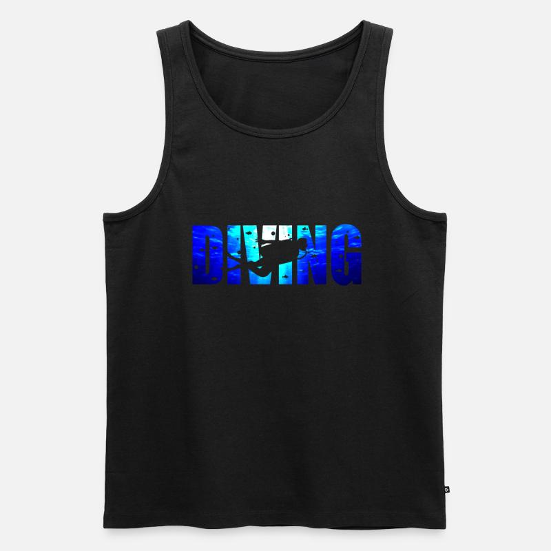 tauchen - Männer Premium Bio Tank Top - Schwarz