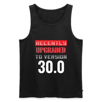 30th birthday - Men's Premium Organic Tank Top - black - Front - AI Model Male 178 light (178cm)