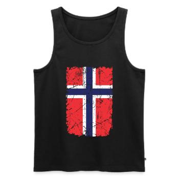 Norway - Men's Premium Organic Tank Top - black - Front - Michal (187cm)