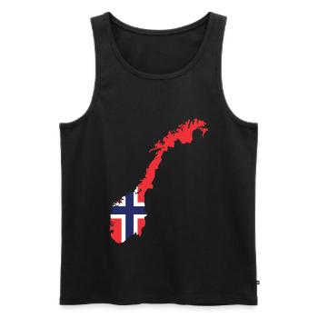 Norwegen Skandinavien Geschenk Oslo - Männer Premium Bio Tank Top - Schwarz - Vorne - Michal (187cm)