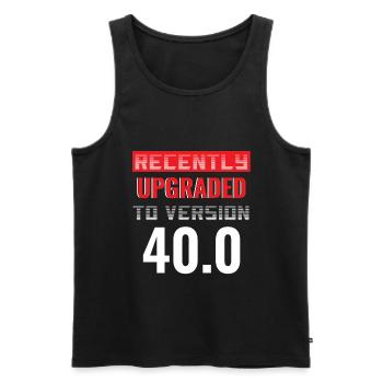 40ème anniversaire - Débardeur bio Premium Homme - noir - Devant - Michal (187cm)