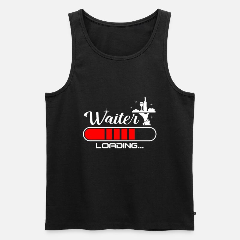 Kellner - Männer Premium Bio Tank Top - Schwarz